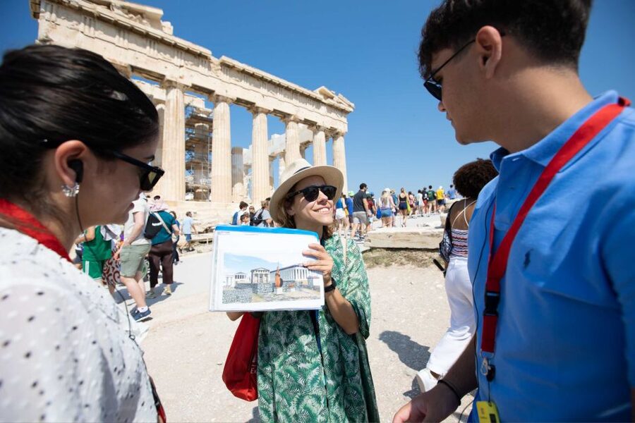 Athens: Acropolis Guided Walking Tour & Plaka Audio Tour - Starting at the Acropolis foothills