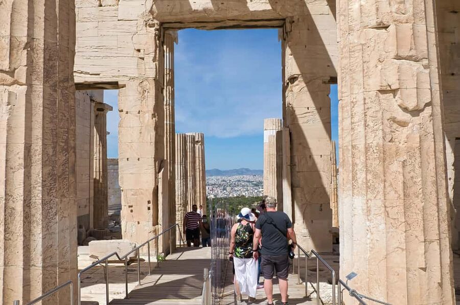 Athens: Acropolis Self-Guided Audiovisual Tour w/ 3D Models - The Views Across Athens and Toward the Sea