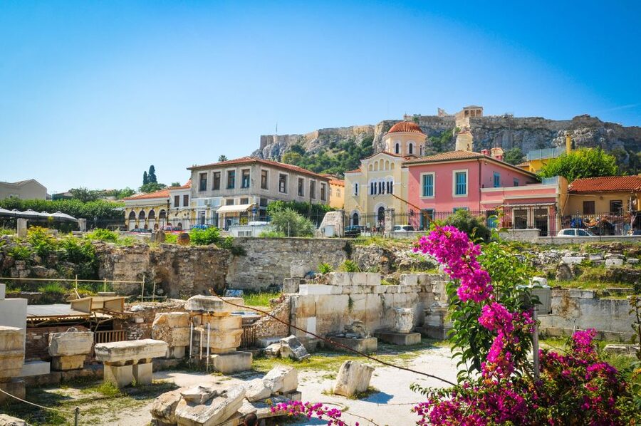 Athens: Plaka to Acropolis Smartphone Audio Tour - Pausing at Areopagus Hill for the city view