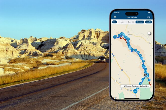 Badlands and Mount Rushmore Self-Guided Audio Tour Bundle - Day one, from Hay Butte to the Badlands Wall