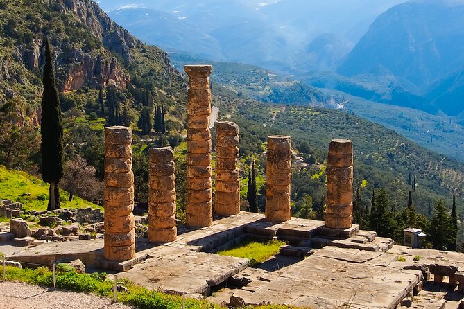 Delphi full day V.R audio guided tour with entry ticket - The Coach Ride from Athens to Delphi