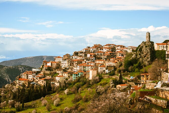 Delphi full day V.R audio guided tour with entry ticket - Arachova and the Mountain Views