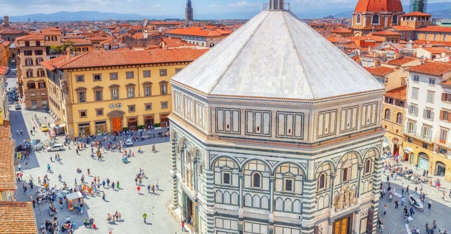 Florence: Opera del Duomo & Baptistery E-Ticket & Audio Tour - Entering the Baptistery during restoration