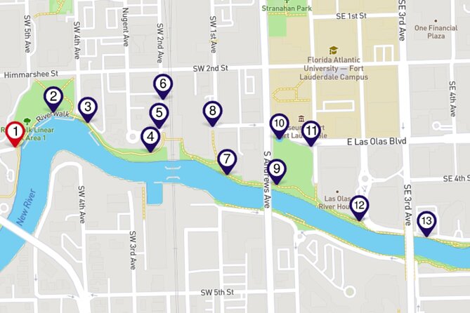 Fort Lauderdale Riverwalk Self-guided Audio Walking Tour - Broward Center and the Arts and Entertainment District