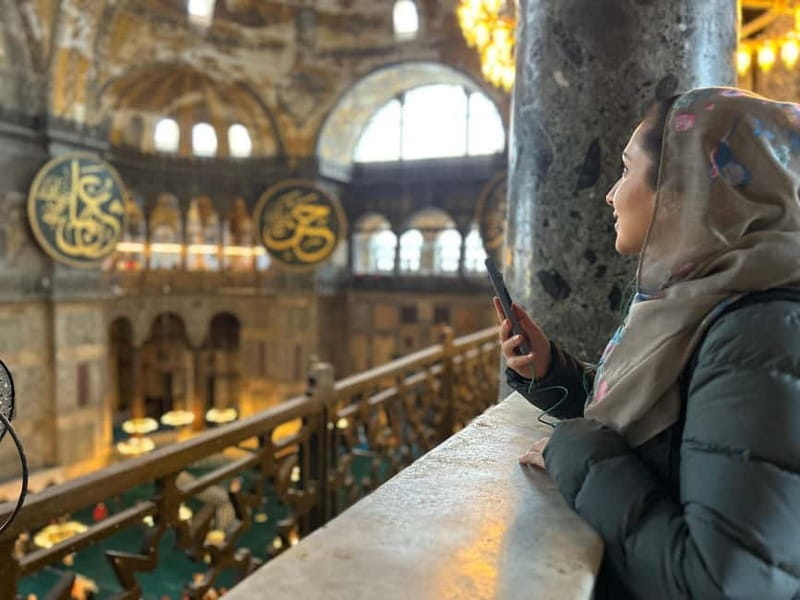 Hagia Sophia Skip-the-Line Ticket & Blue Mosque Audio Guide - Hagia Sophia from the upper gallery
