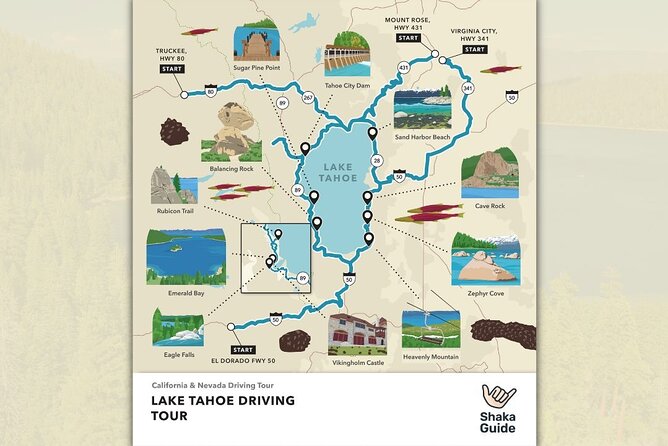 Lake Tahoe Self-Guided Audio Tour - Inspiration Point and Emerald Bay