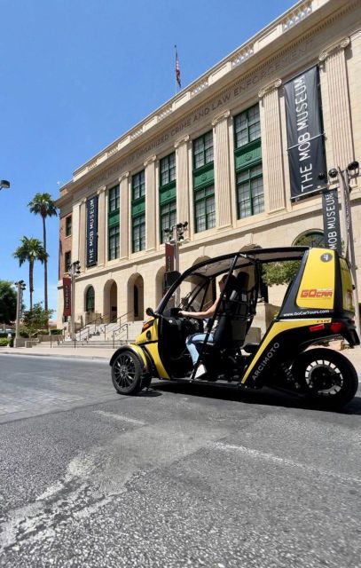 Las Vegas: GoCar Mob History Audio Tour & Mob Museum Ticket - Downtown Las Vegas and the first mob stories