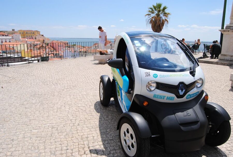 Lisbon 6H Ride in an Electric Car & GPS Audio Guide - Chiado, Camões Square, and Bairro Alto