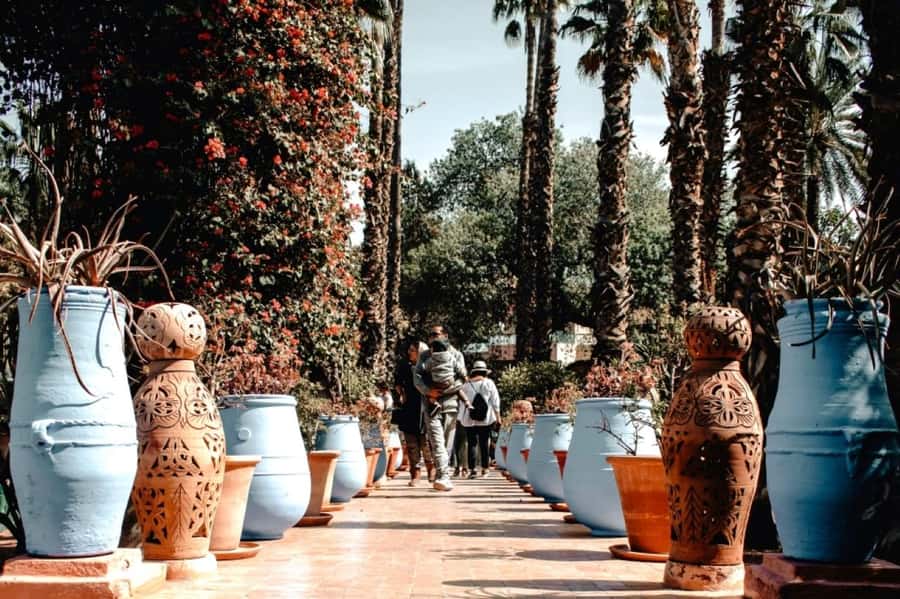 Marrakech: Majorelle Garden with a Digital Audio Guide App - The famous cobalt-blue buildings
