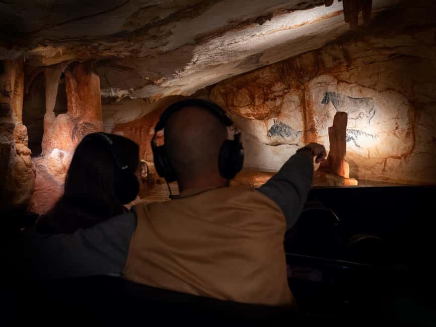 Marseille: Cosquer Cave Ticket & Panier District Audio Tour - Riding through the recreated prehistoric chambers