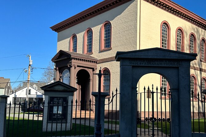 Newport Downtown Historic Audio APP Self Guided Smart Phone Tour - Queen Anne Square and the church near the park