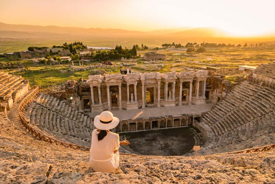 Pamukkale and Hierapolis Skip-the-Line Tickets + Audio Guide - Walking into the ancient city of Hierapolis