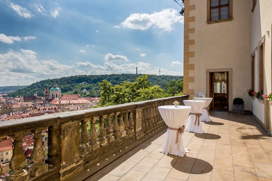 Prague: Lobkowicz Palace Ticket & Audio Guide - The terrace café and Prague views