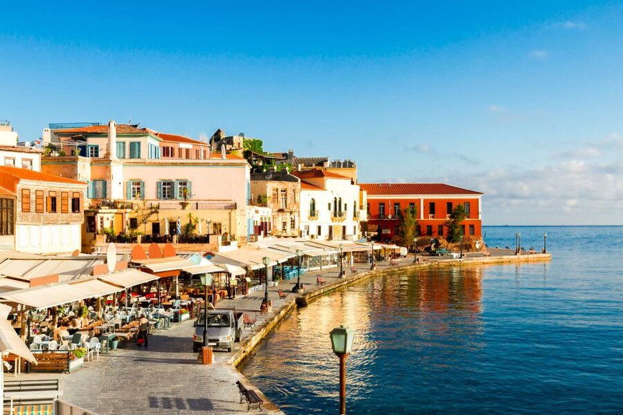 Rethymno: Full or Half-Day Trip to Chania with Audio Guide - The Venetian Port, cafés, and harbor views