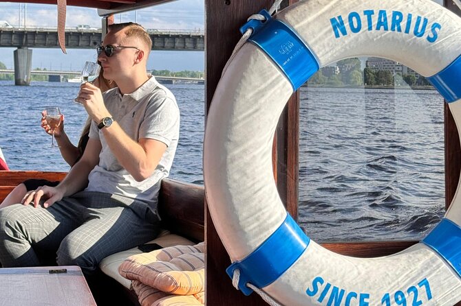Riga: Evening or Sunset Boat Tour with Drink and Audio Guide - Out onto the river for the big skyline views