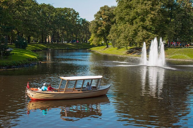 Riga Sightseeing Tour by Canal Boat with Audioguide - The Freedom Monument and Latvian National Opera