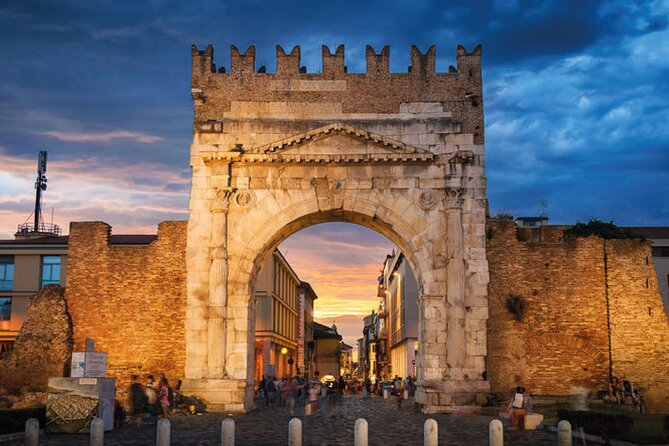 Rimini Walking Tour with Audio and Written Guide by a Local - Crossing the Tiberius Bridge