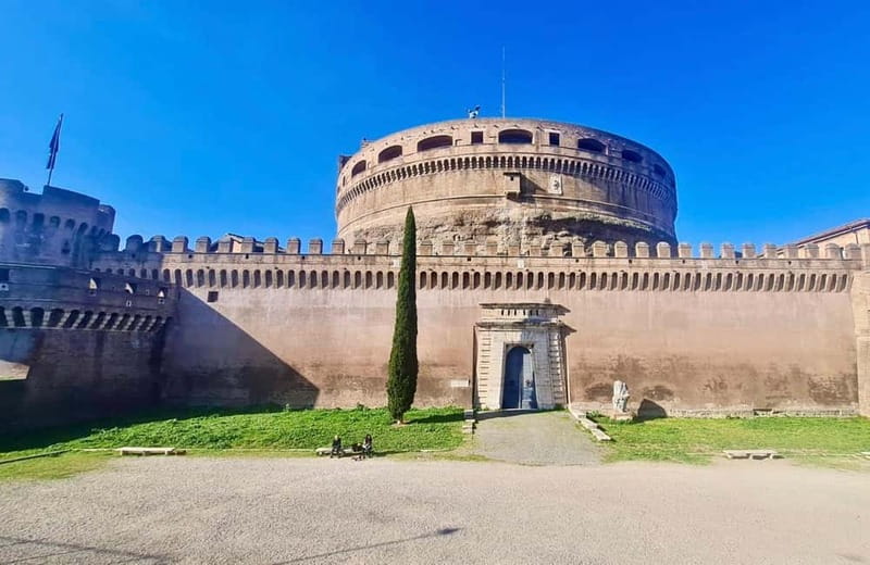 Rome: Castle Sant'Angelo Ticket w/ audioguide option - The rooftop view toward St. Peter’s Dome