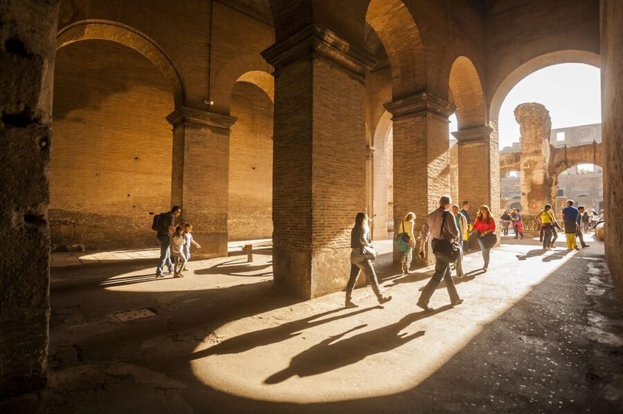 Rome: Colosseum, Forum, Palatine Hill Entry & Audioguide App - Walking through the Roman Forum