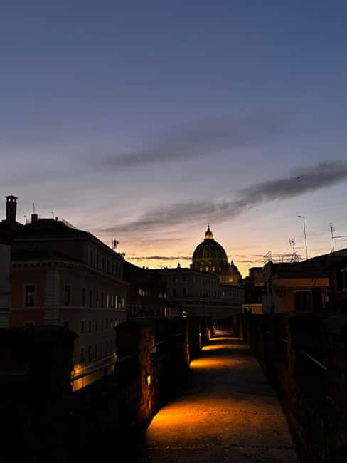 Rome: Evening Tour of Passetto di Borgo and Audio Guide App - Key points to know before booking