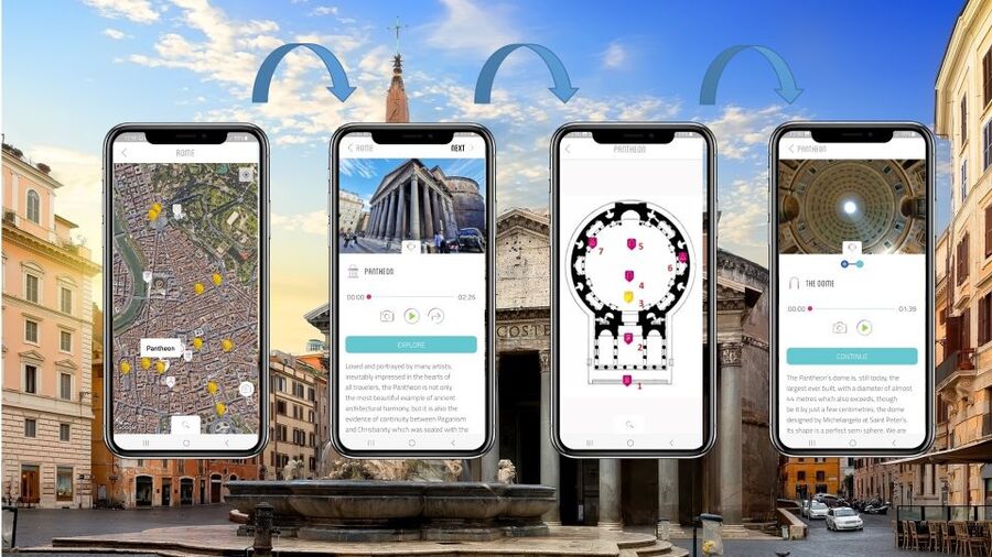 Rome: Monuments Audio Guide with Pantheon, no entry ticket - How the ITGUIDES app works
