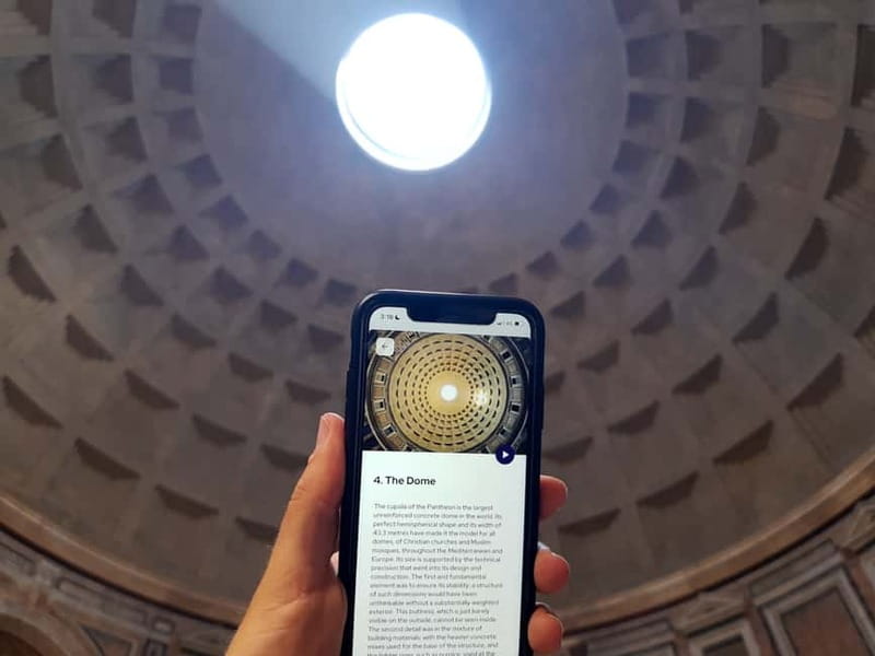 Rome: Pantheon Priority Entry Ticket & Audio Guide App - Key points at a glance