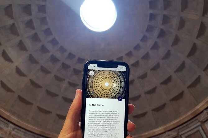 Rome’s Ancient Temple: Pantheon Audio Guide (with Optional Entry) - Using the digital audio guide