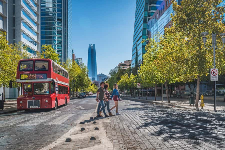 Santiago: Hop-on Hop-off Bus Day Ticket with Audio Guide - La Moneda and Plaza de la Constitución