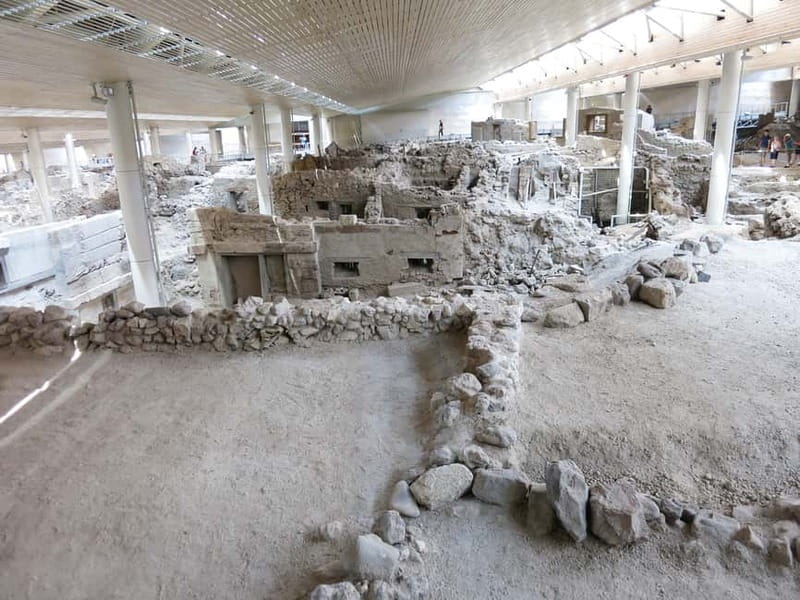 Santorini: Akrotiri Ticket with Optional Self-Guided Audios - Entering the archaeological site with a timed ticket