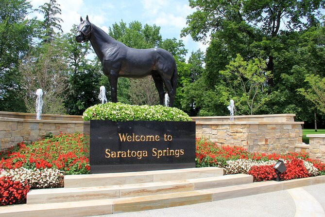 Saratoga Springs Historic Smartphone Guided Audio Walking Tour - Trask Memorial Fountain and the nearby carousel