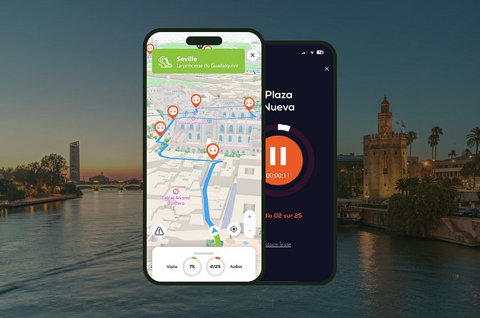 Seville Audio guided walking tour 3h20 and 28 audio commentaries - The Alcazar, city walls, and the cathedral quarter