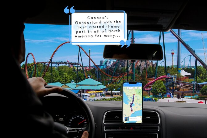 Smartphone Audio Driving Tour between Huntsville & Toronto - Muskoka lakes, town names, and the Bracebridge stop