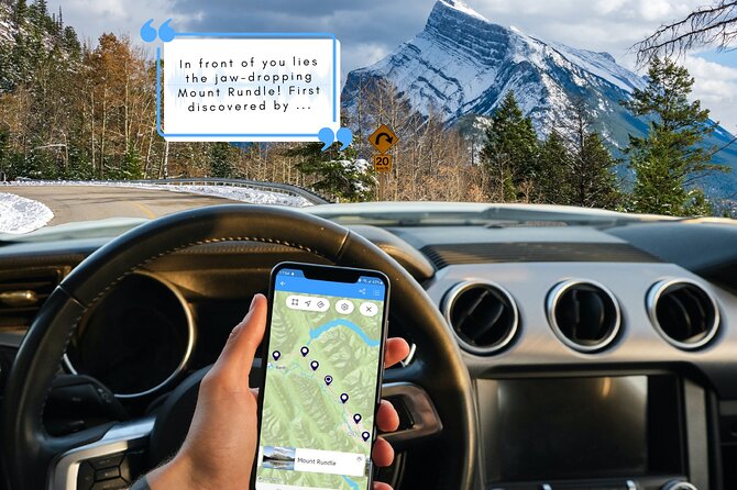 Smartphone Audio Driving Tour between Lake Louise and Calgary - Banff National Park and the famous peaks
