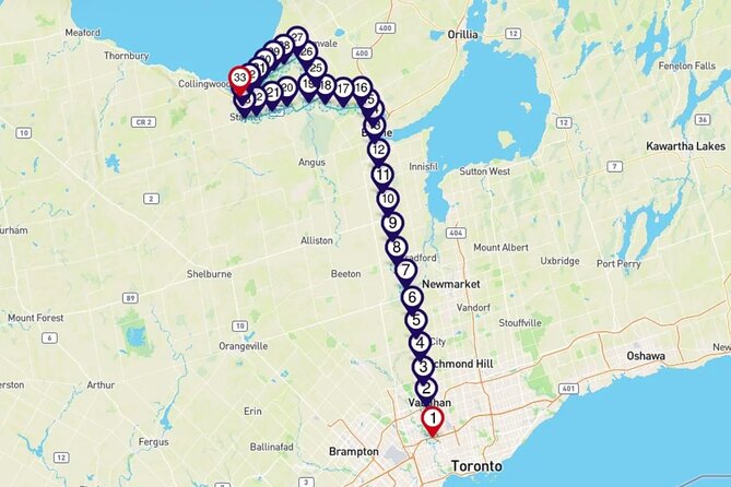 Smartphone Audio Driving Tour between Wasaga Beach and Toronto - Barrie adds city stops and summer energy