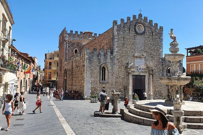 Taormina: A Self-Guided Audio Tour of Sicily’s Hilltop Town - Piazza IX Aprile and one of Sicily’s finest views