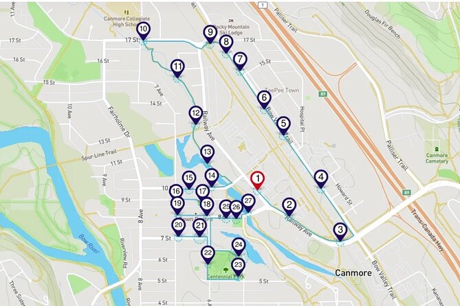 The Sights of Canmore: a Smartphone Audio Walking Tour - How the Canmore audio walk works