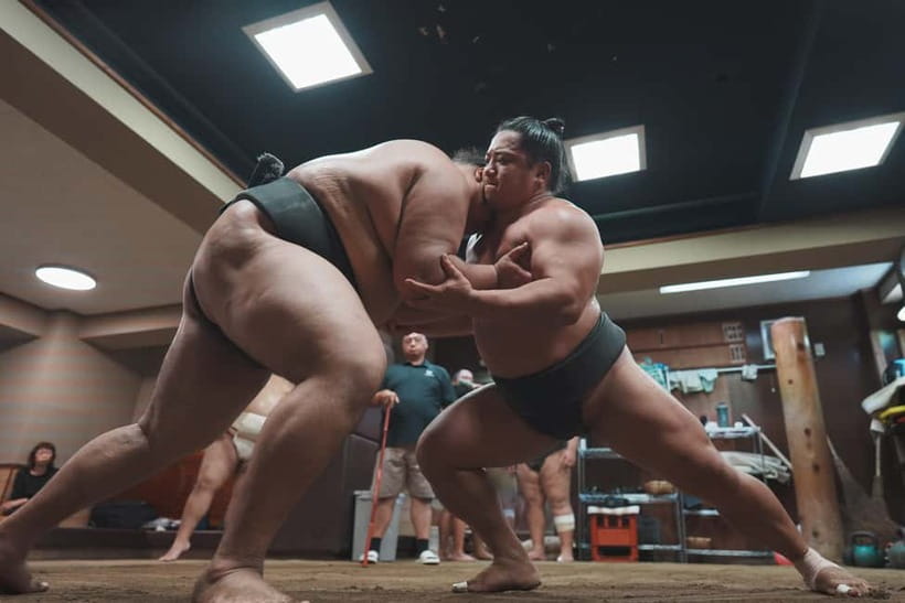 Tokyo: Sumo Keiko Training Tour with Audio Guide & Photo - Arriving beside Ryogoku Kokugikan