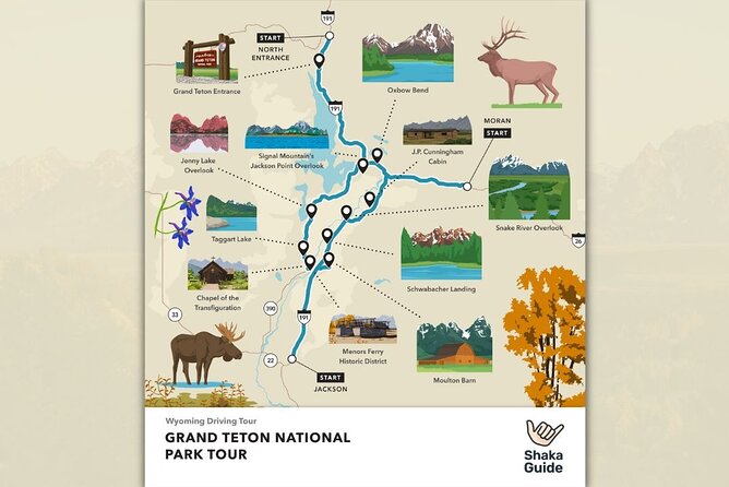 Yellowstone and Grand Teton Self-Guided Audio Tour Bundle - Day two: Grand Teton’s famous viewpoints
